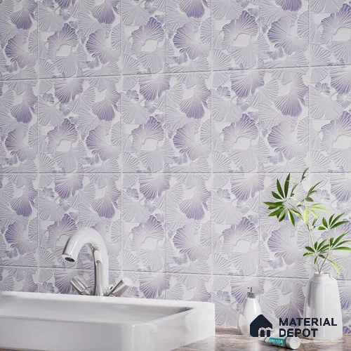 Floral Wall Tile TL 07244 D Florina 4003 Granula 1 ft x 1 ft Ceramic Matte Finish - 9 mm | 2 mm Spacer is Mandatory | Please Expect a Slight Variation of Pattern